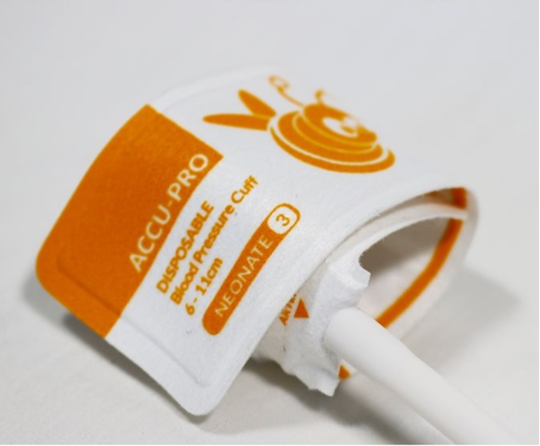 Accu-PRO NIBP Cuff, Disposable, Single Tube, No Connector, Neonate 3