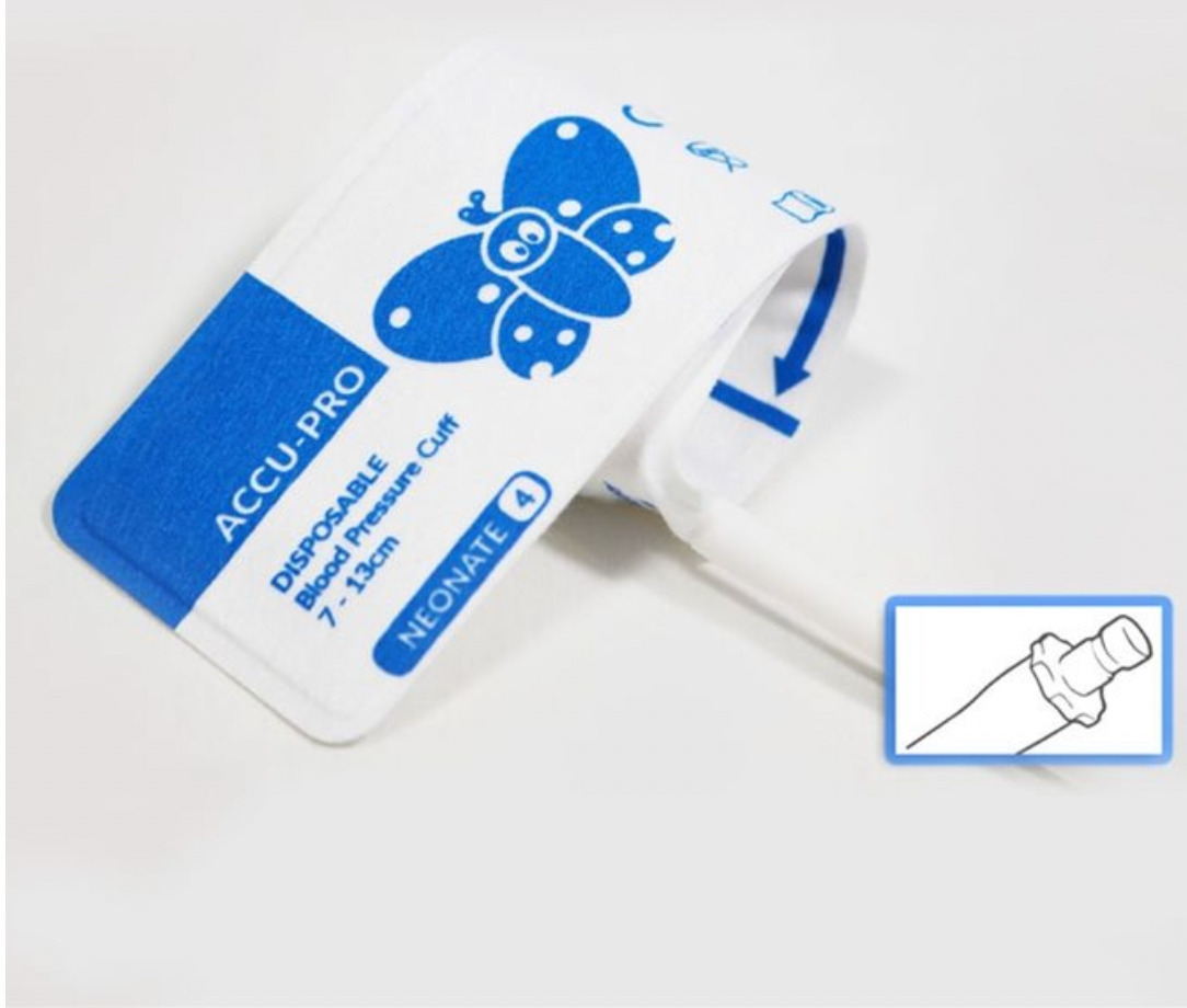 Accu-PRO NIBP Cuff, Disposable, Single Tube, Bayonet, Neonate 4