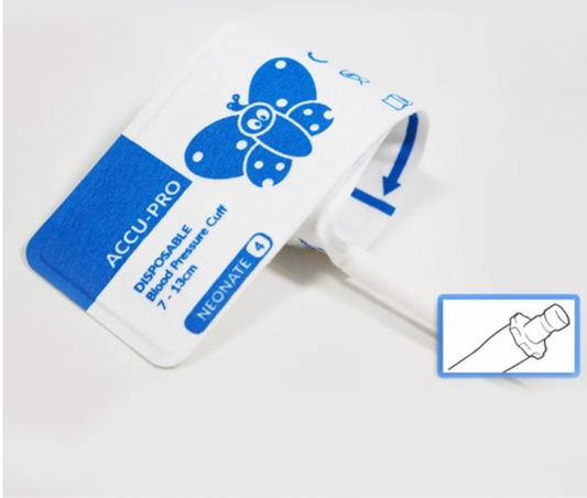 Accu-PRO NIBP Cuff, Disposable, Single Tube, Bayonet, Neonate 4