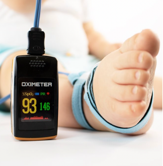 Creative PC-60E Finger Pulse Oximeter with Additional Neonatal/Infant Foot Velcro Wrap Sensor