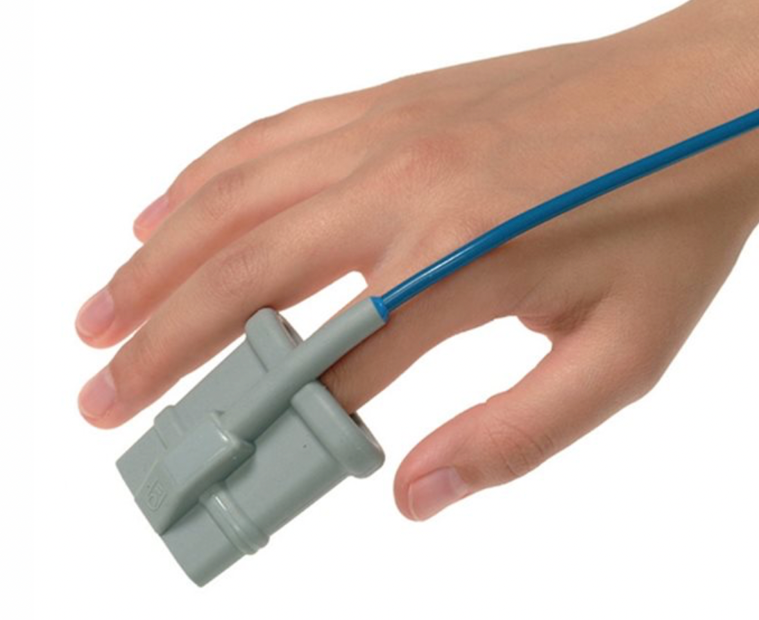 Envitec SpO2 Soft-Tip Finger Sensor - HP Compatible, Adult, 1.5m