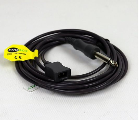 Interface Cable for Temperature Probes, 6.3mm Jack (Straight), 2.4m Cable