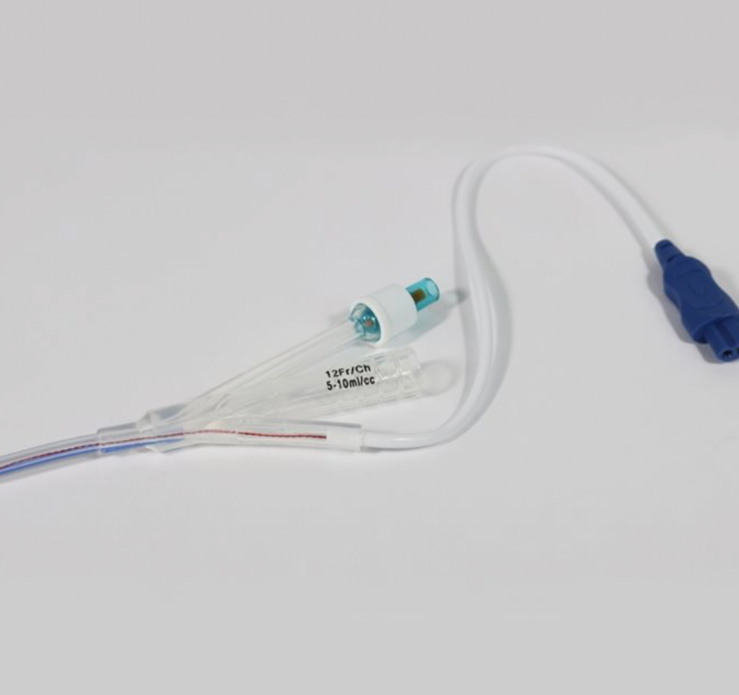 Two Way Foley Catheter and Temperature Probe - 12Fr 5-10ml