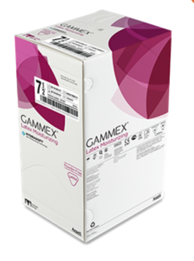 GAMMEX Latex Moisturizing Latex - Powder-Free Surgical Glove x 50 Pairs