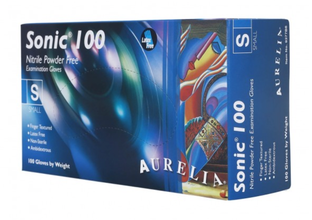 Aurelia Sonic 100 Nitrile Powder-Free Examination Gloves - Non Sterile