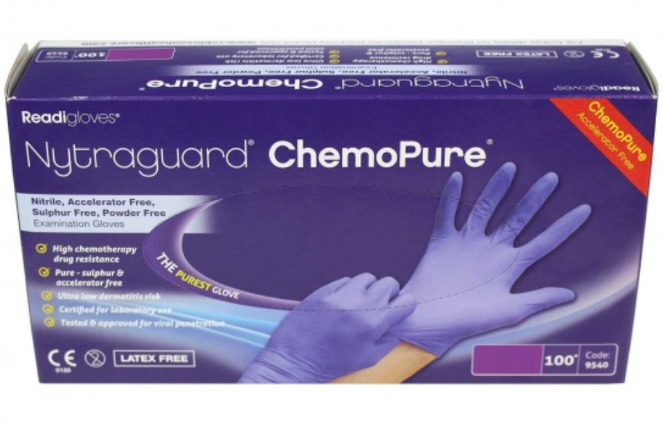 Nytraguard ChemoPure Nitrile Gloves x100 [CAT III PPE Certified]