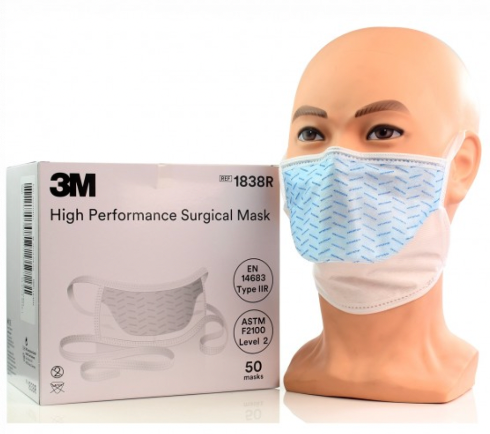 3M™ High Performance Surgical Mask - Type IIR - 1838R