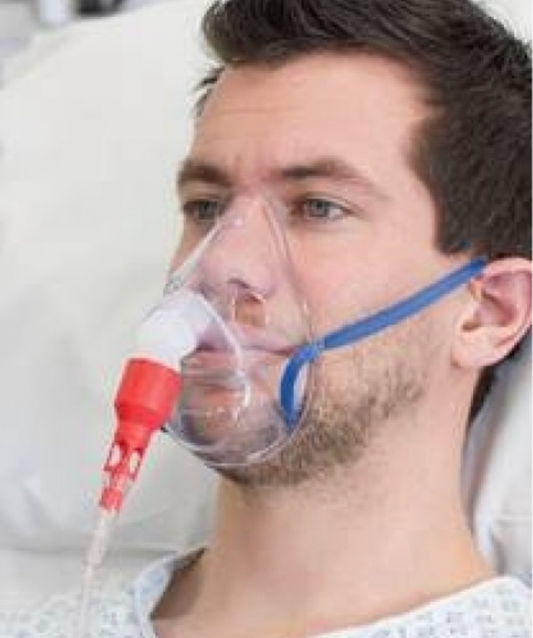 Adult Oxygen Mask With 5 Venturies (24%, 28%, 31%, 35% & 40%) & Additional Tubing